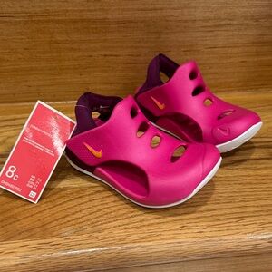 Nike Kids Fuchsia and Purple Sandals